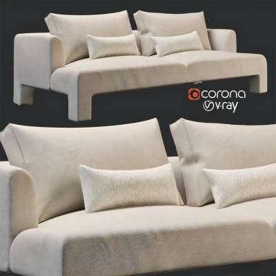 现代布艺多人沙发-75